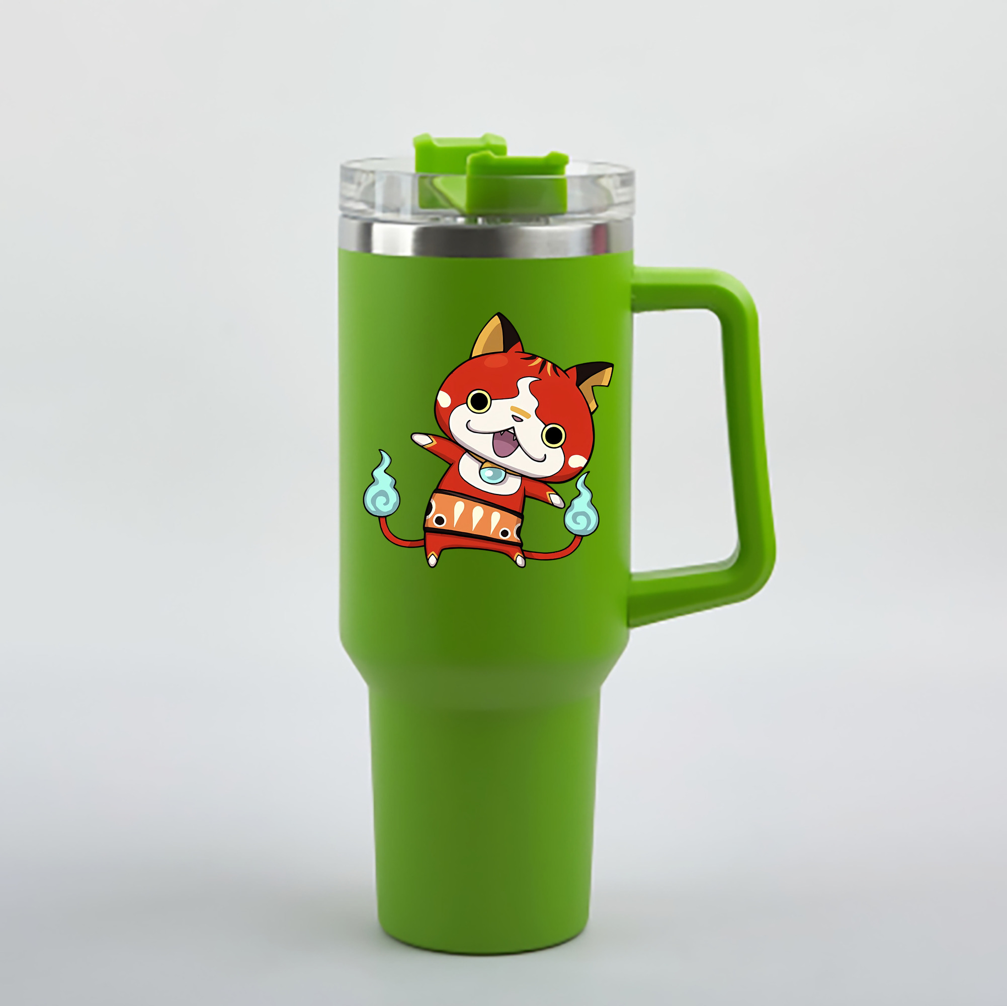 （画像用） 妖怪ウォッチ Yo-kai Watch 1200mL車用タンブラー - クリスタルステッカー（プラスチックストロー付き）